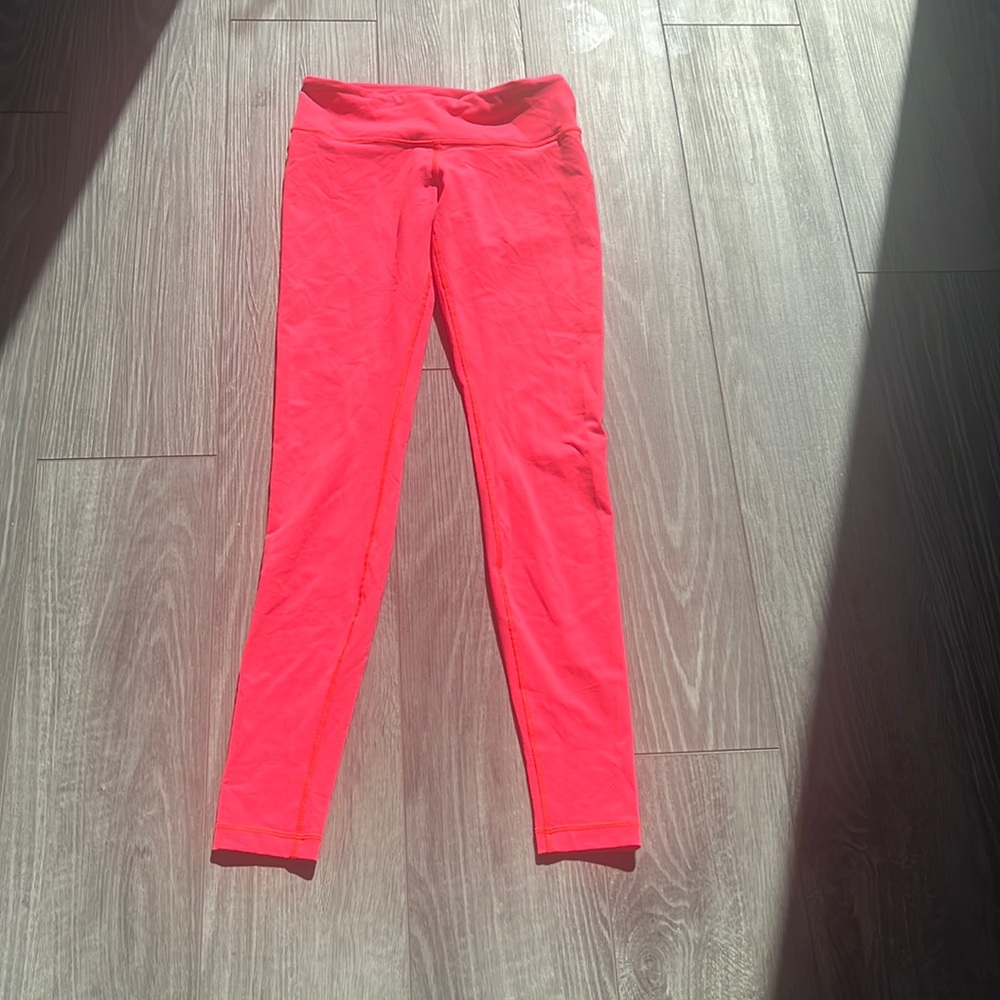 Lululemon Leggings Neon Pink Size 6